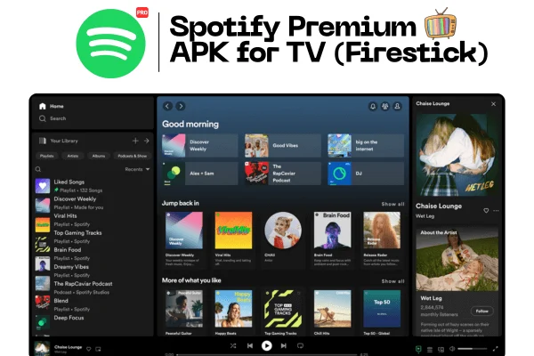 Spotify Premium on a TV screen